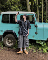 Durant Patch Washed Short Sleeve Denim Shirts