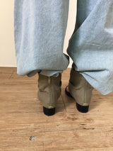 リネンアンクルオープンサンダル