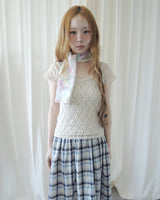 GARDEN LACE CAP SLEEVE T-SHIRT