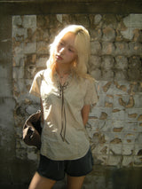 aldiyouu line product T-shirt Beige