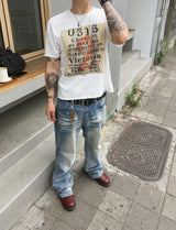 No.1798 F crop cutting half T (3color)
