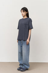 Nice Striped Pocket Top