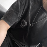 レインオーバルレタリングショートスリーブTシャツ (2 colors/36805)