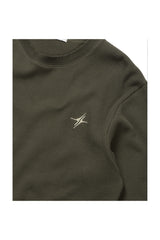 SIGNATURE LOGO WAFFLE L/S TEE (KHAKI)