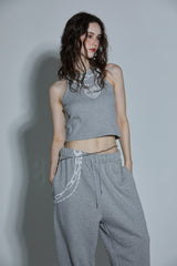 CHAIN SLEEVESS T-SHIRT