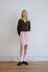 Petal satin skirt_pink