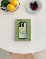 [MADE]レモングリーン ブラック エポキシ MagSafe iPhoneケース