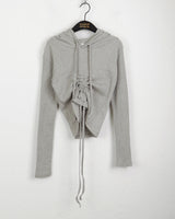 フィニシャーリングカットリブスリムフード付きスウェット