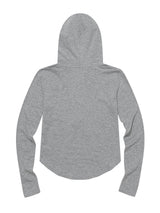 スリム ロング ボタンフーディートップ(GREY)