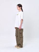 ライイングドッグTシャツ_ホワイト