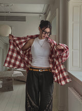 Motsu Loose Fit Checkered Shirt