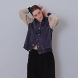 Navy/Cream Two Tone Varsity Jacket