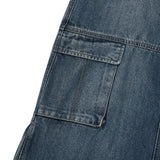 VINTAGE CARGO DENIM LONG SKIRT [DARK BLUE]