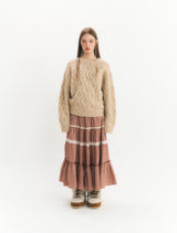 Basic Cable Knitwear (Beige)