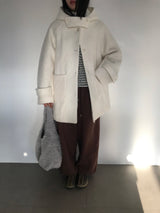 [MD Pick]ファインウールフーデッドハーフコート (2color)