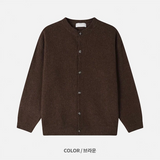 [CROP FIT]ラウンドネックニットクロップカーディガン(6color)