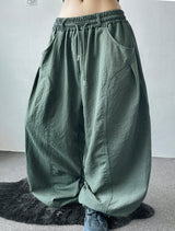 Catch Curve Seersucker Belted Semi-Balloon Pants 4COLOR