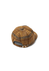 YY CHECKERED HEART BONE BALL CAP - MUSTARD