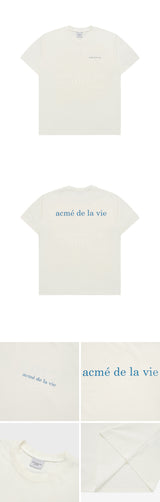 BASIC LOGO BIO WASHING SHORT SLEEVE T-SHIRT CREAM