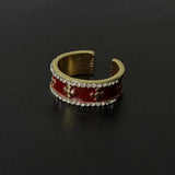 ASCLO Burgundy Cross Ring