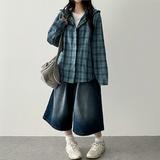 Meli Pintuck Denim Bermuda Shorts [Short & Long Selection*]