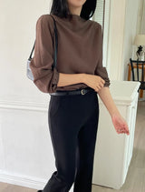 Loha Half-Neck Puff Blouse