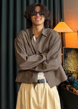 Layered Fall Cropped Check Shirt 3COLOR