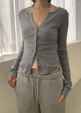 MUTE V RIB CARDIGAN