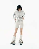 Detachable Button Denim Pants / Beige