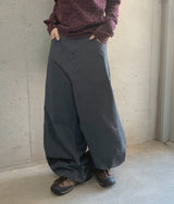 [unisex] シュエンコットン カーブドワイドバンディングパンツ