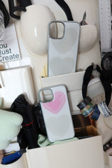 ハートドイリーシルバーエポキシーケース [white]