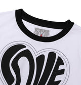 Heart cutting crop T-shirt (White