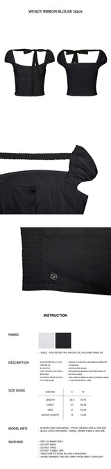 WENDY RIBBON BLOUSE black