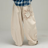 GP138 Meteor Applique Cream Cotton Pants (CREAM)