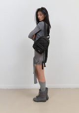 Halter Strap Long Sleeve / Grey