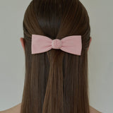 Powdery Rose Ribbon Pin (2colors)