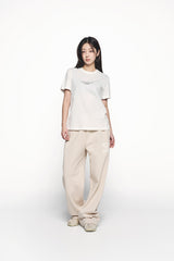 25SS ベーシックロゴウーマンショートスリーブTシャツ クリーム