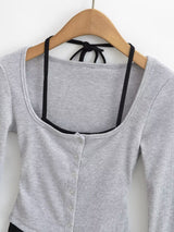 Ria Layered Strap Cardigan 232939928