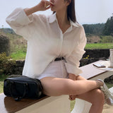 [BELLIDE MADE/Blocked sunlight] フェアリーサーチャーオーバーサイズフィットストライプシャツ