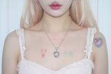 Secret Heart Necklace (Pink/Black)