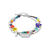 Razor Blade Beads Colorful Bracelet