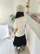 Ruffle short-sleeve T-shirt