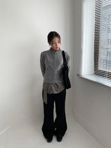 Pigenpi Cotton Semi Bootcut Pants