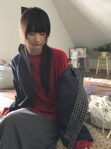 [unisex] カオリボーダー長袖Tシャツ