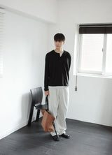 two-tone layered hem tee