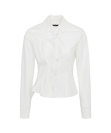 DOZI - Pinched Unbalance shirt _ WHITE