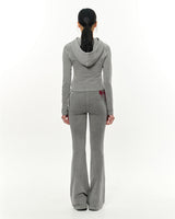 Patch Slim Hoodie _ Light Grey