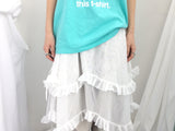 airy chiffon layered skirt