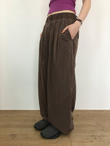メタリックツータックワイドパンツ (3color)