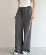 LOGO PIGMENT WIDE BANDING PANTS [2color]
